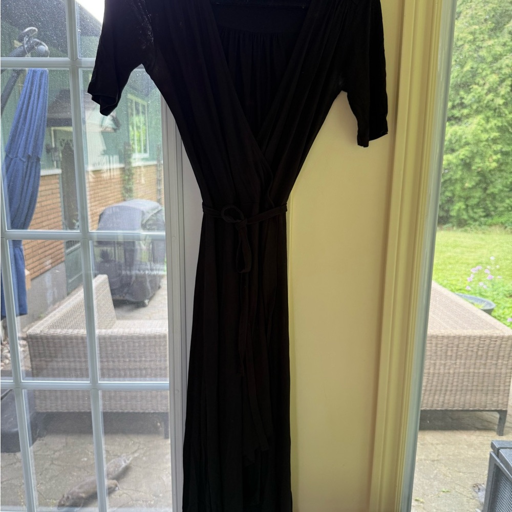 ASOS Black Maxi Wrap Dress